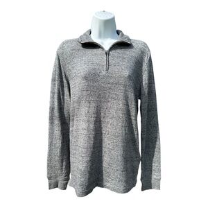 JCrew Knit Goods Quarter 1/4 Zip Sweater gray Size Medium